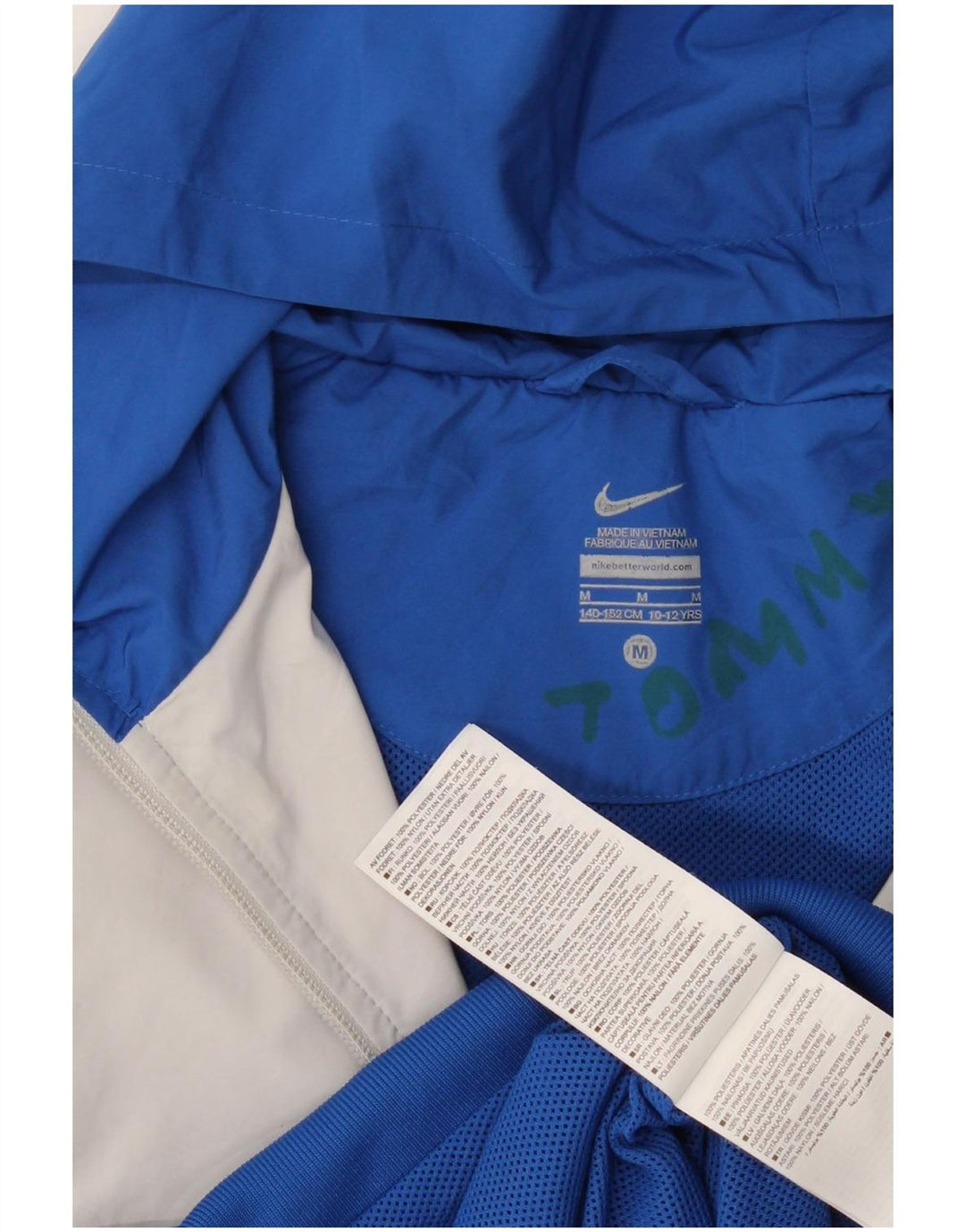Giacca da tuta con cappuccio Nike da bambino, 10-11 anni, colore blu medio