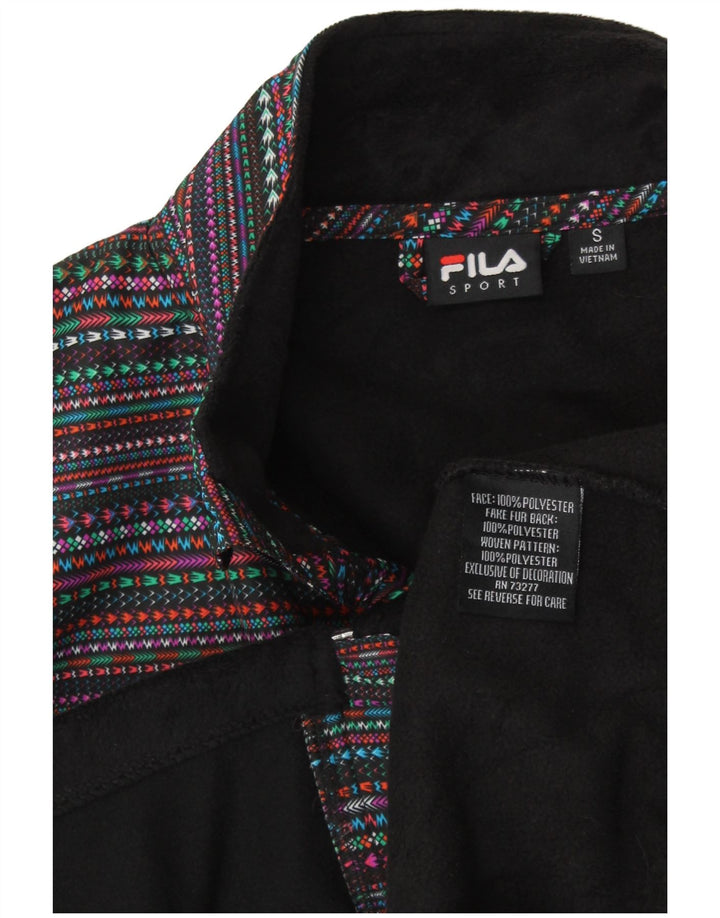 Giacca in pile da donna FILA UK 10 Small Poliestere a righe nere