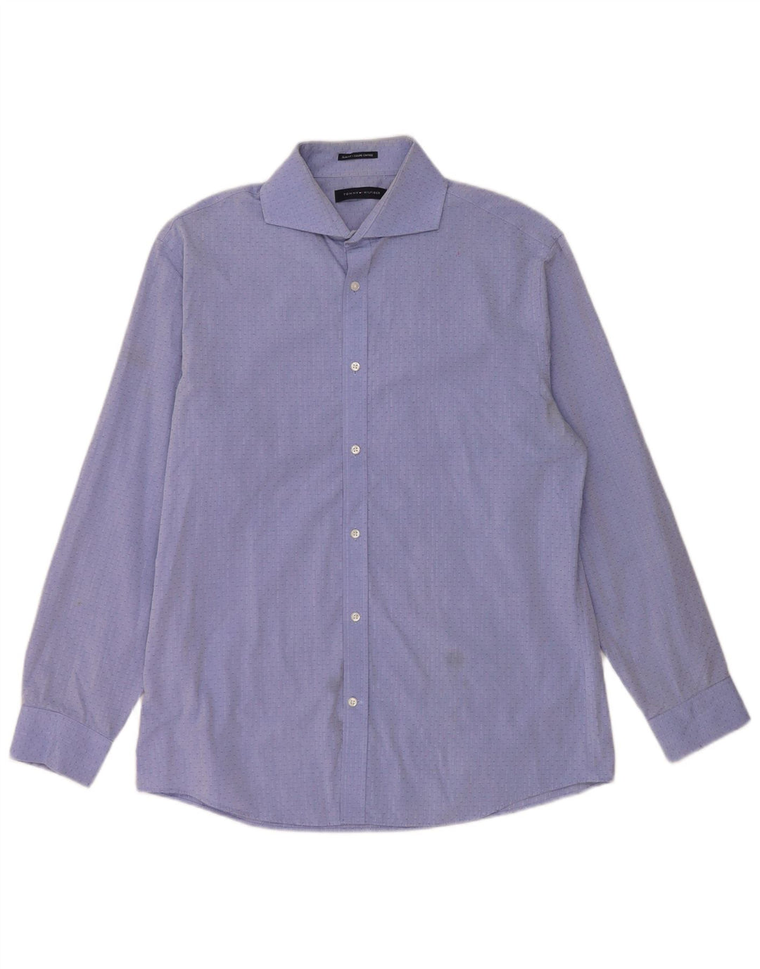 Camicia slim fit da uomo Tommy Hilfiger taglia 16 grande blu geometrico