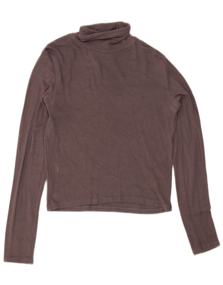 Top corto da donna Zara a maniche lunghe UK 14 grande grigio