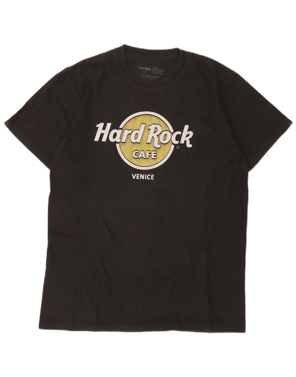 Hard Rock Cafe Womens Venice Graphic T-Shirt Top UK 14 Medium Grey Cotton