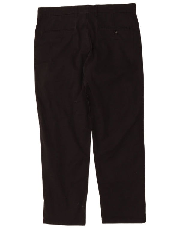 Pantaloni chino larghi da uomo Marks & Spencer W36 L29 cotone nero