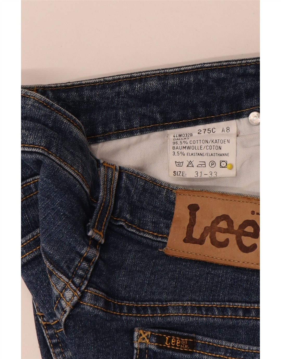Jeans dritti Dallas da donna Lee W31 L28 cotone blu