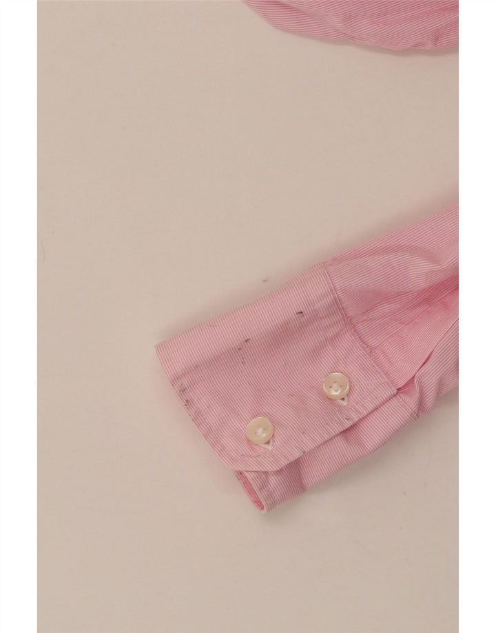 Camicia Benetton Donna UK 12 Gessato Rosa Medio