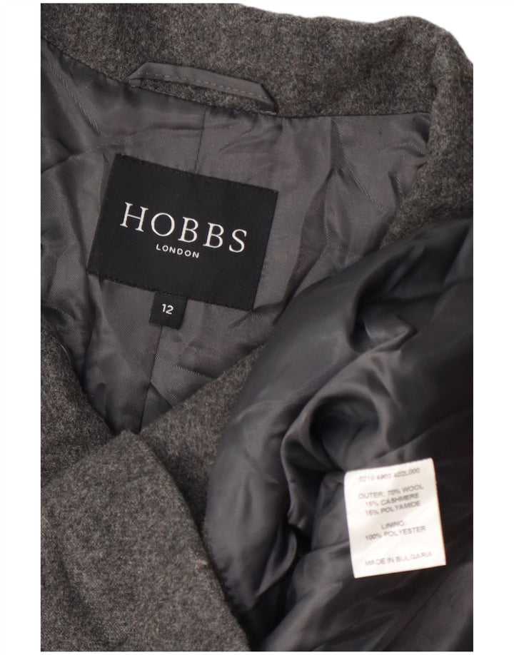 Cappotto da marinaio da donna Hobbs UK 12 in lana grigio medio