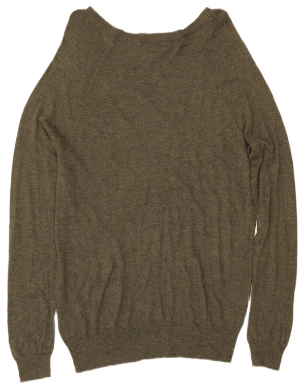 MOSSIMO Maglione da donna con scollo a barca UK 18 XL Nylon kaki