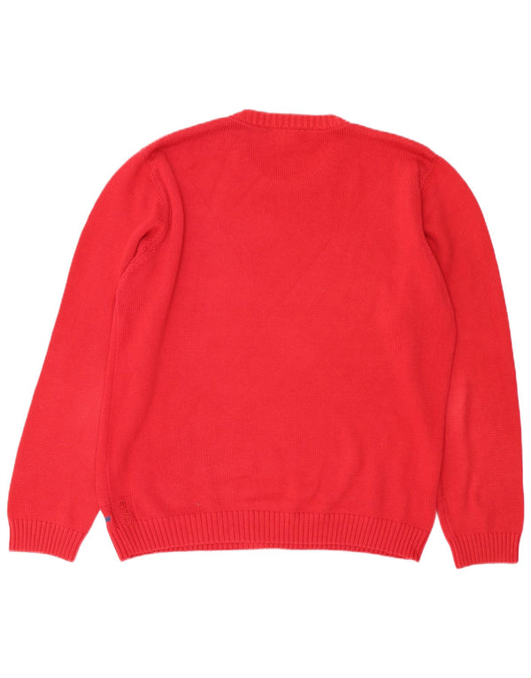 Maglione maglione girocollo da uomo Gas XL in cotone rosso