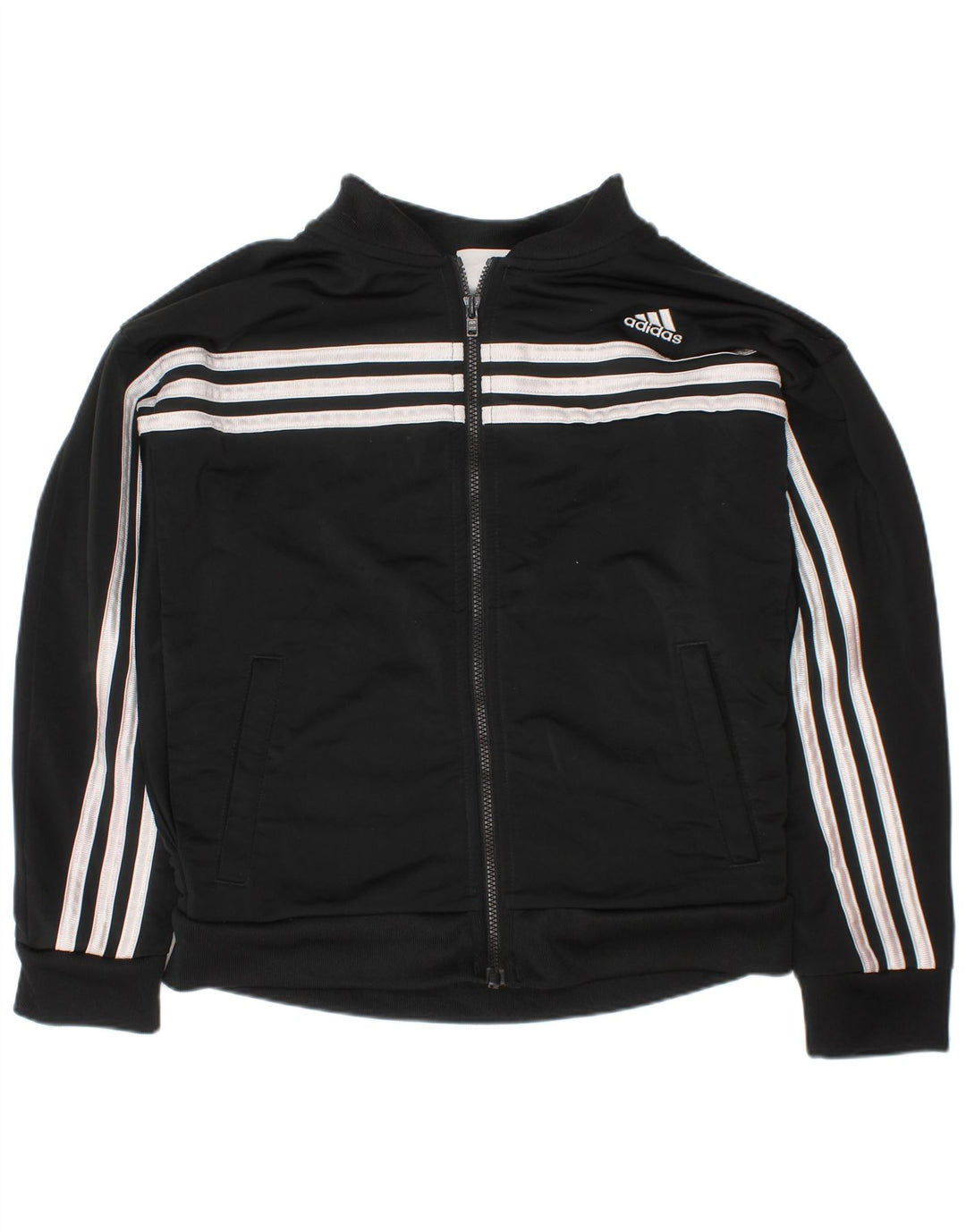 Giacca da tuta da ragazzo Adidas 7-8 anni piccola in poliestere nero