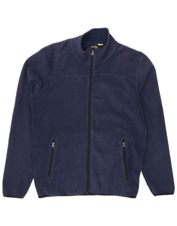 Giacca in pile da uomo DIADORA UK 40 Large Blu Navy