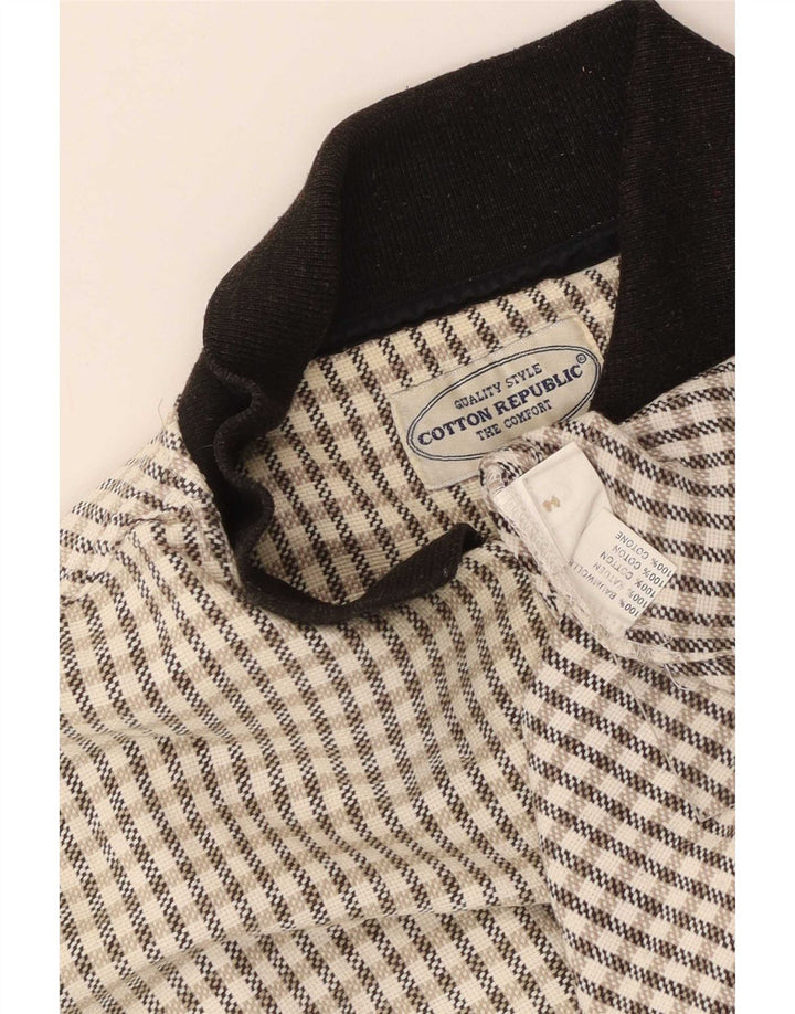 Camicia pullover a maniche corte da uomo Cotton Republic a quadri bianchi grandi