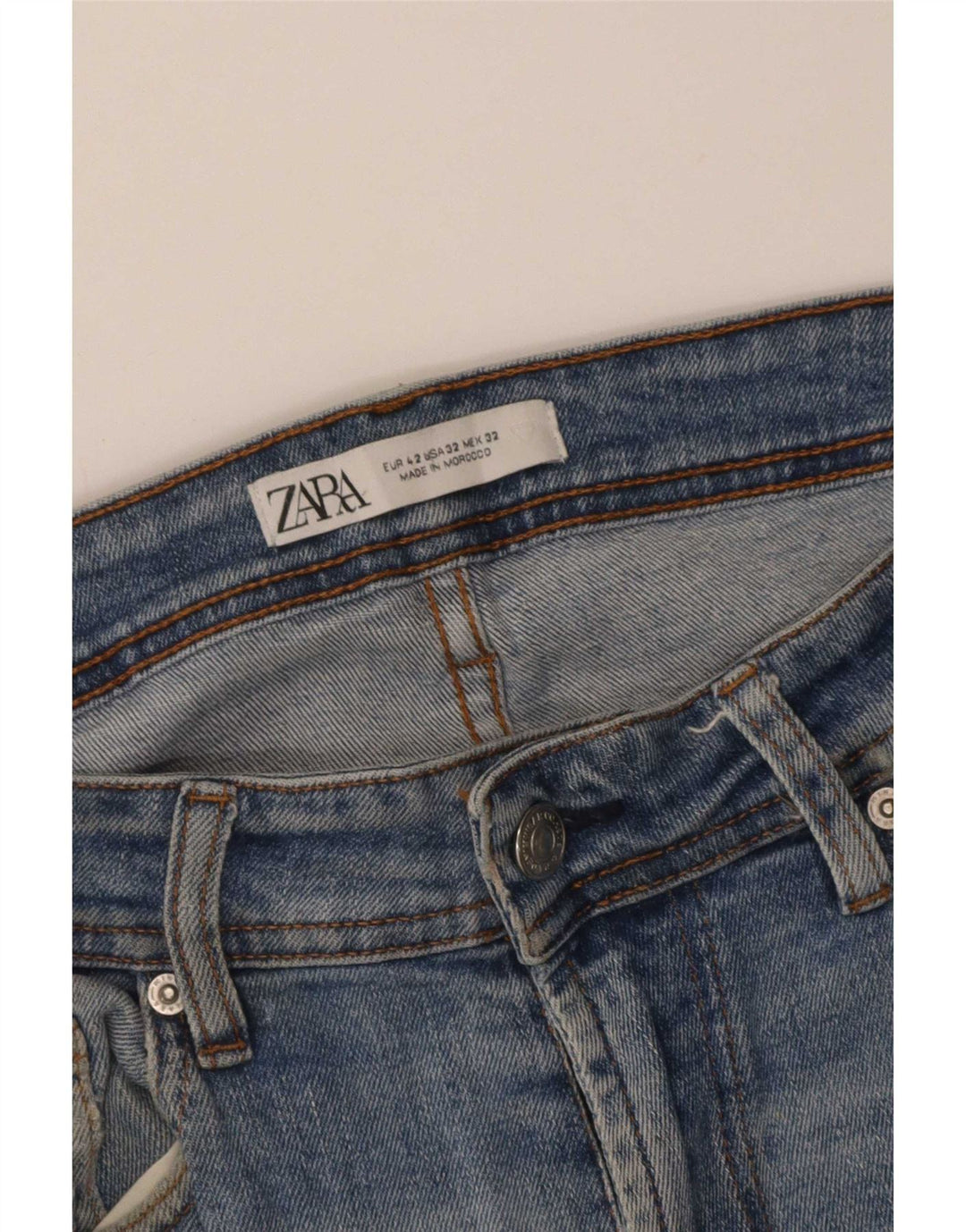 Pantaloncini di jeans da uomo Zara EU 42 Large W32 Blu