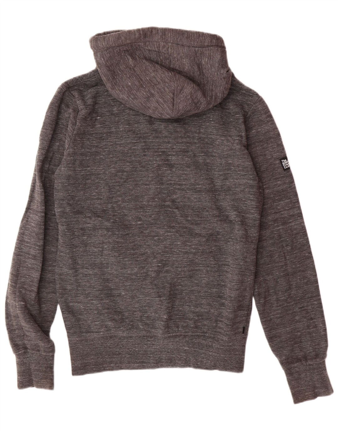 Maglione con cappuccio da uomo SUPERDRY piccolo cotone chiazzato grigio
