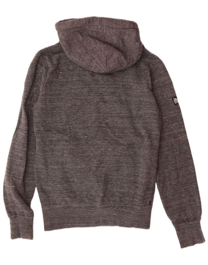 Maglione con cappuccio da uomo SUPERDRY piccolo cotone chiazzato grigio