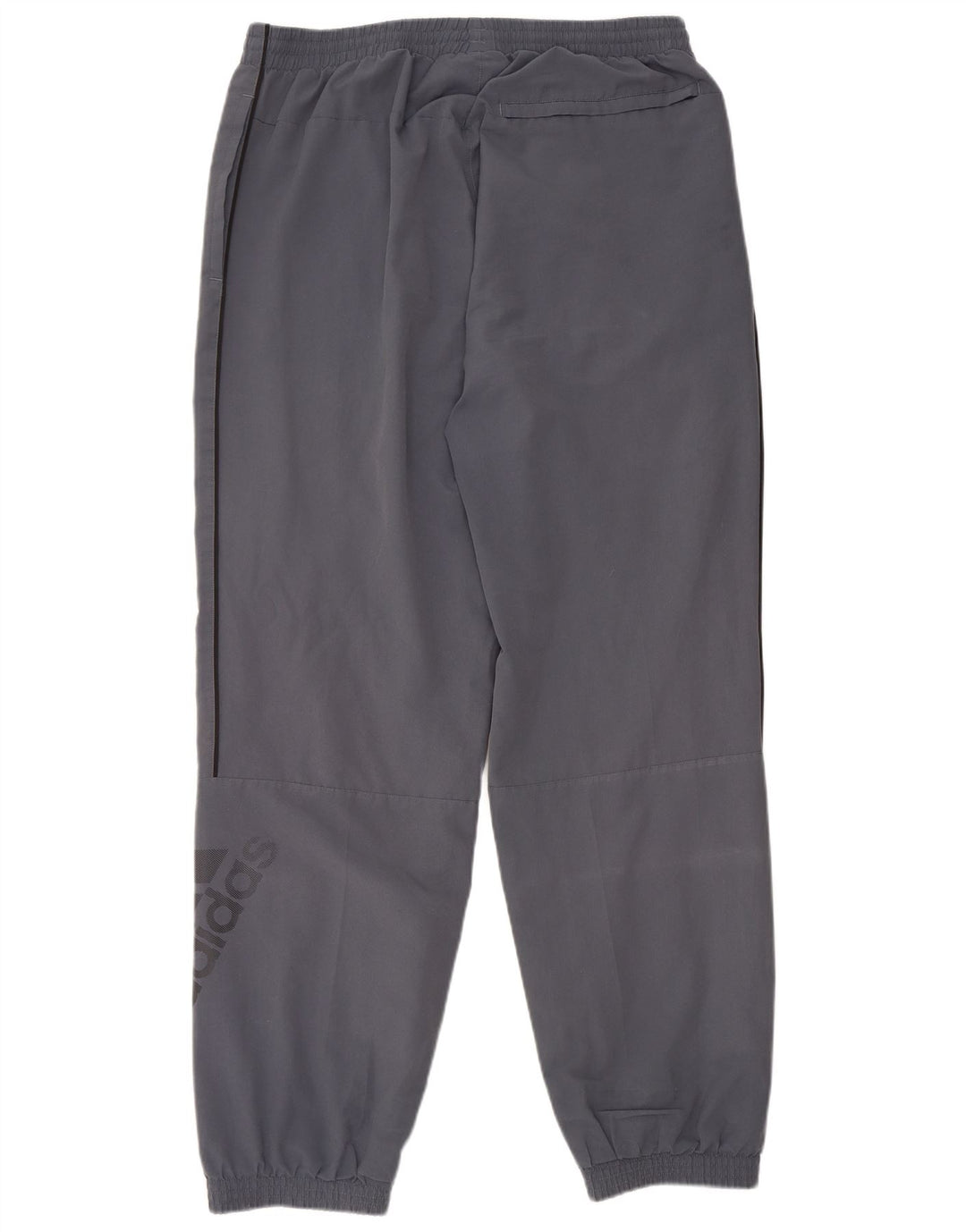 Pantaloni da tuta con grafica ADIDAS da uomo, pantaloni da jogging, grandi, in poliestere grigio