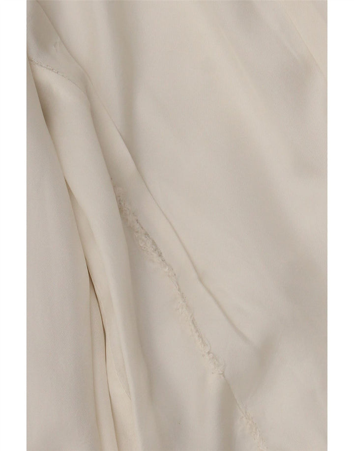 Giacca blazer aperta da donna con maniche a 3/4 Zara UK 10 piccola bianca