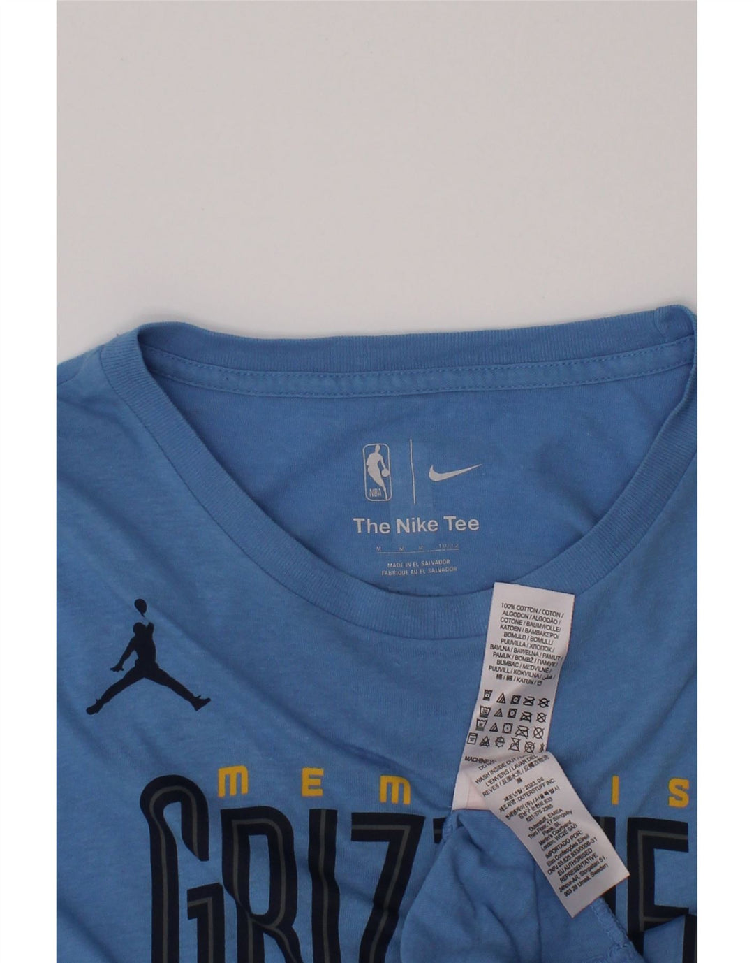T-shirt grafica NIKE da ragazzo Memphis Grizzlies, 10-11 anni, blu medio