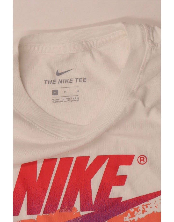 T-shirt grafica da uomo Nike Top in cotone bianco medio