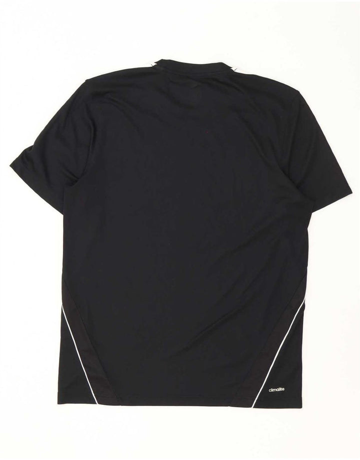 T-shirt Adidas Climalite da uomo, grande, in poliestere nero