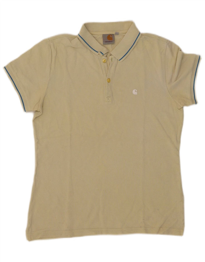 Polo da uomo Carhartt in cotone giallo medio