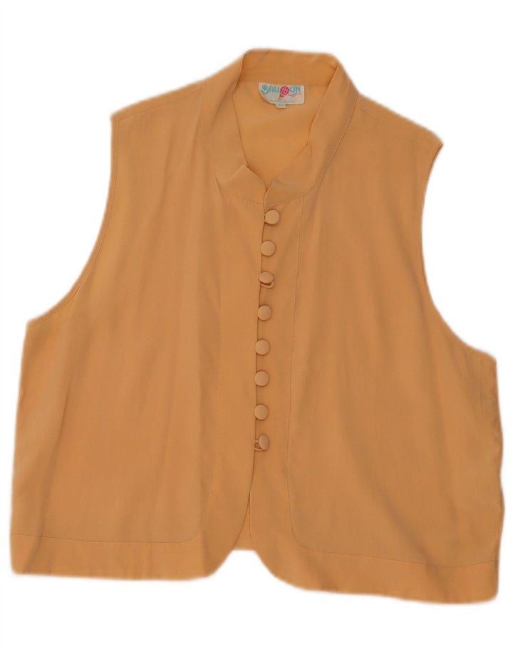 Blusa oversize senza maniche da donna Balloon IT 40 Small Beige Seta