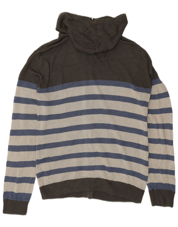 Maglione cardigan con cappuccio da uomo Rip Curl grigio medio a righe