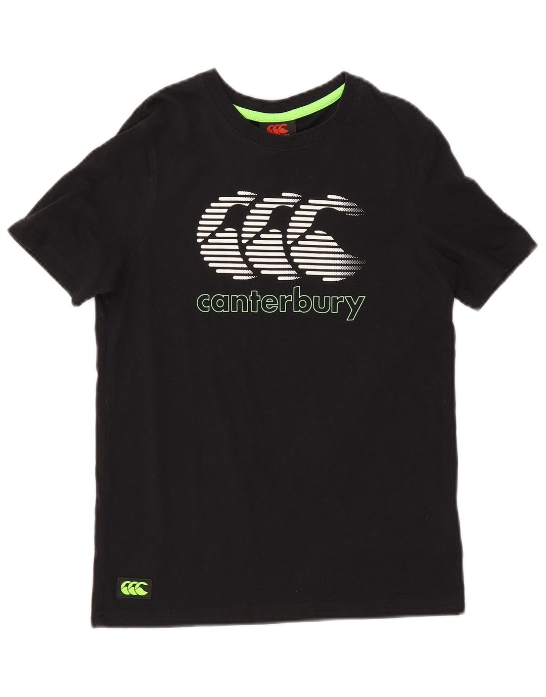 Canterbury T-shirt grafica per ragazzi 11-12 anni in cotone nero