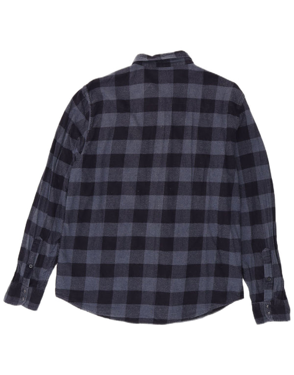 Camicia Lee da uomo in flanella dalla vestibilità regolare XL in cotone a quadretti blu navy