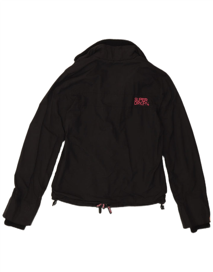Giacca antipioggia da donna Superdry UK 10 Small nylon nero