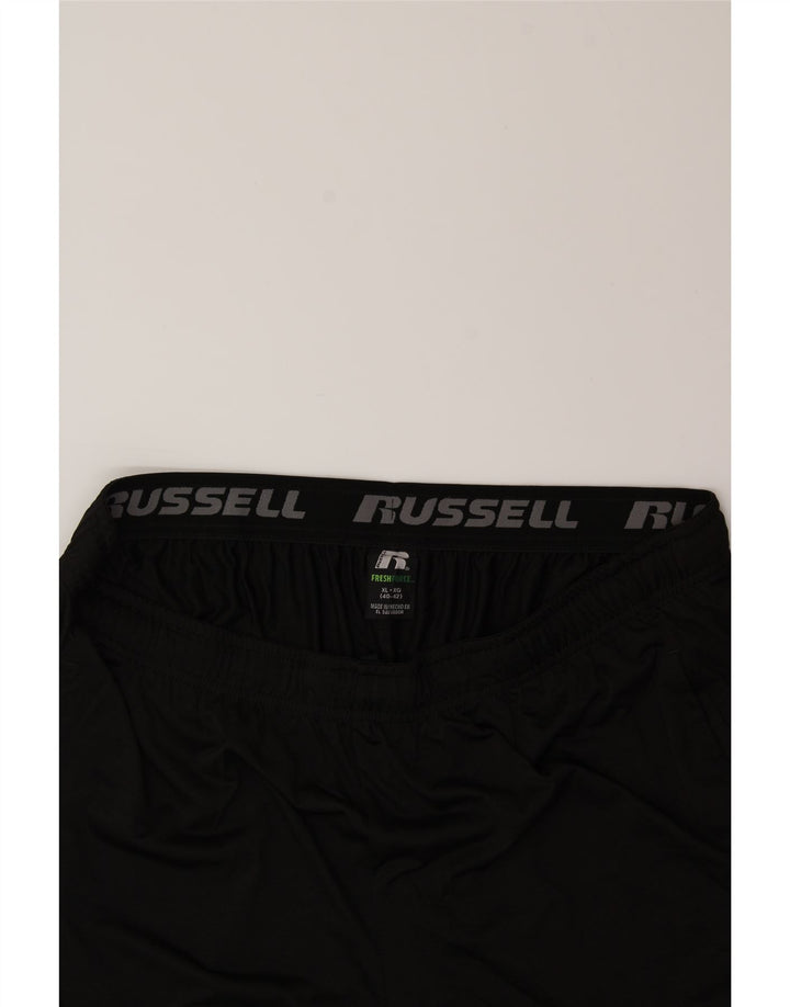 RUSSELL ATHLETIC Mens Sport Shorts XL  Black Polyester Vintage Russell Athletic and Second-Hand Russell Athletic from Messina Hembry 