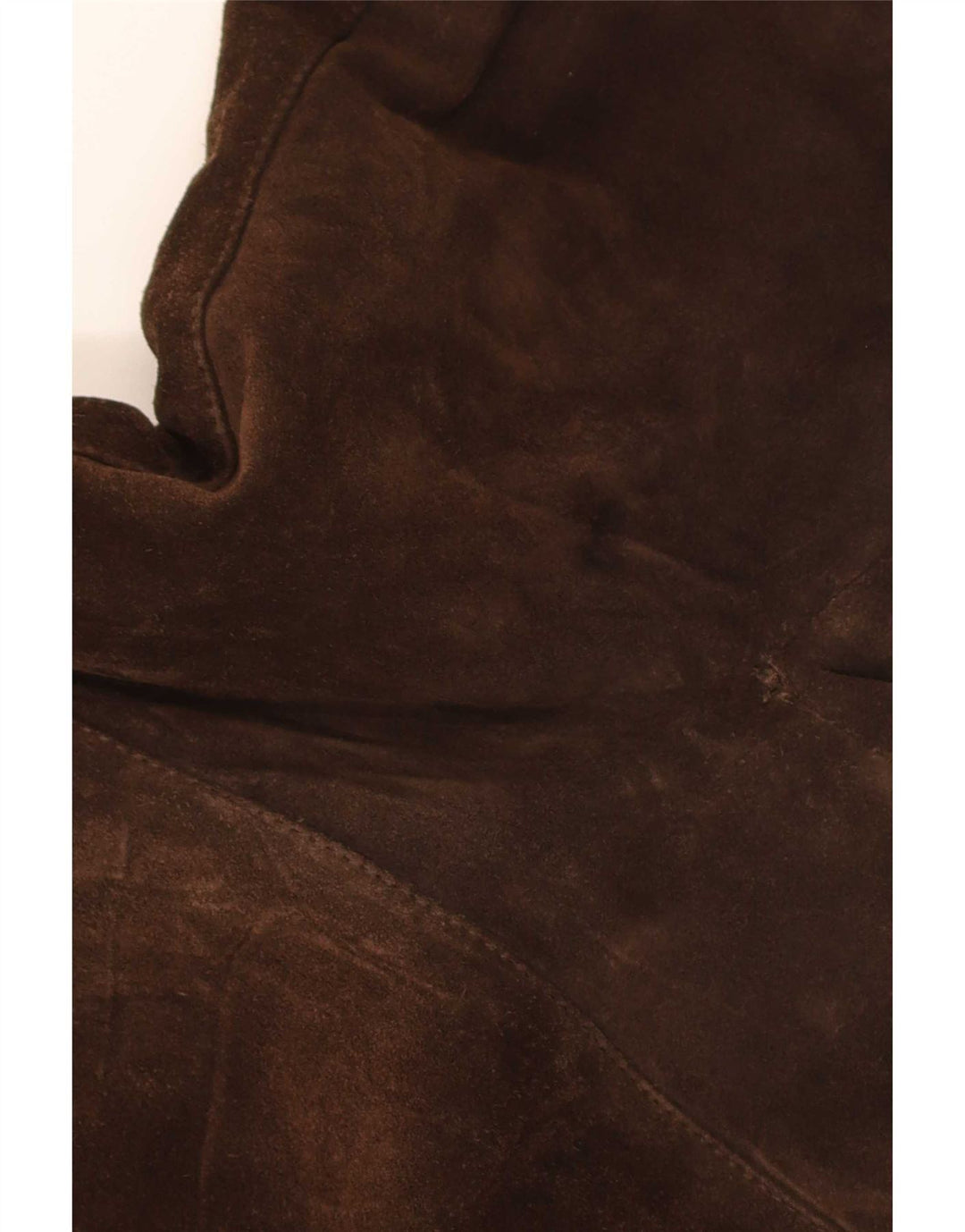 Giubbotto bomber vintage in pelle scamosciata Sherpa da uomo UK 36 piccolo marrone
