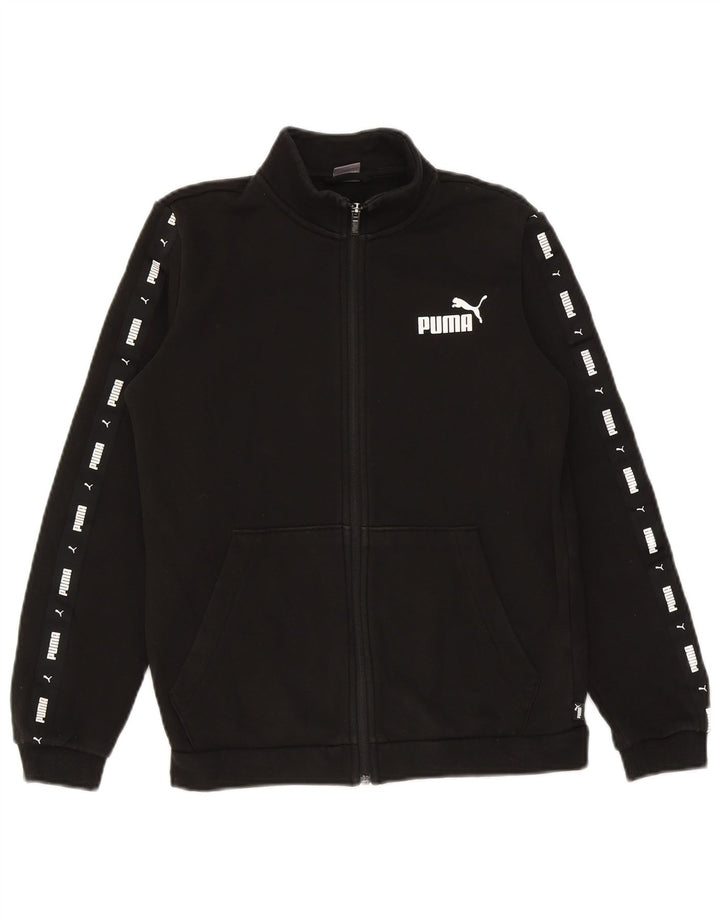 Giacca da ginnastica grafica da ragazzo Puma 13-14 anni in cotone nero