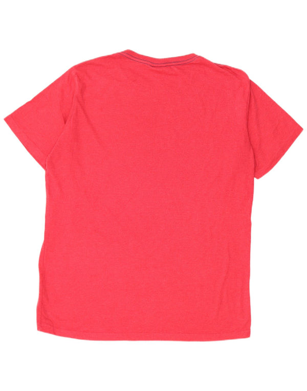 WEIRD FISH T-shirt grafica da uomo grande in cotone rosso