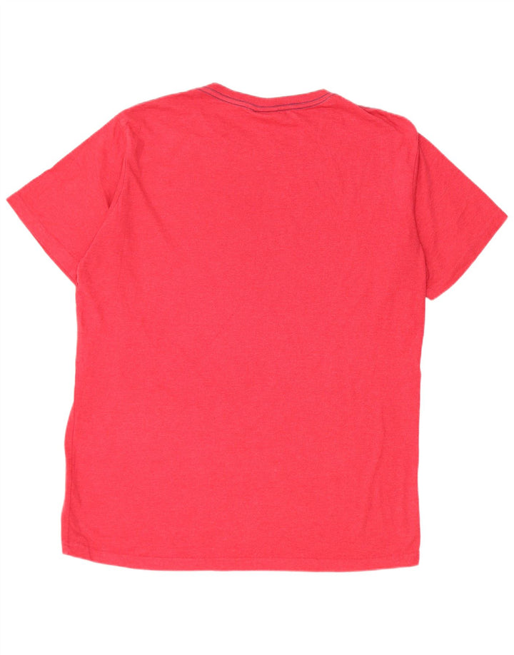 WEIRD FISH T-shirt grafica da uomo grande in cotone rosso