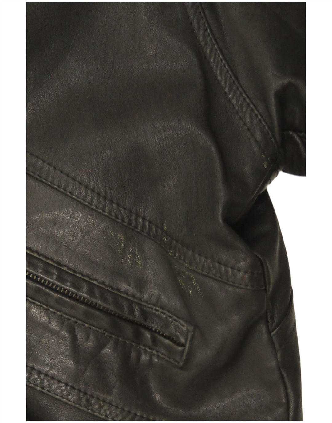 Giacca in pelle vintage da uomo UK 42 XL nera