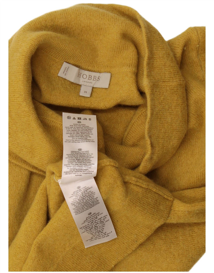 Maglione da donna Hobbs Crop Turtle Neck Jumper UK 12 Lana gialla media