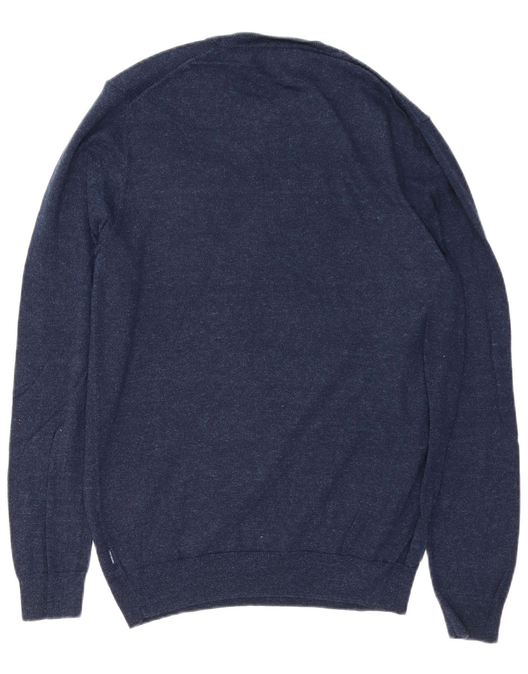 Maglione da uomo girocollo SUPERDRY in cotone screziato blu navy medio