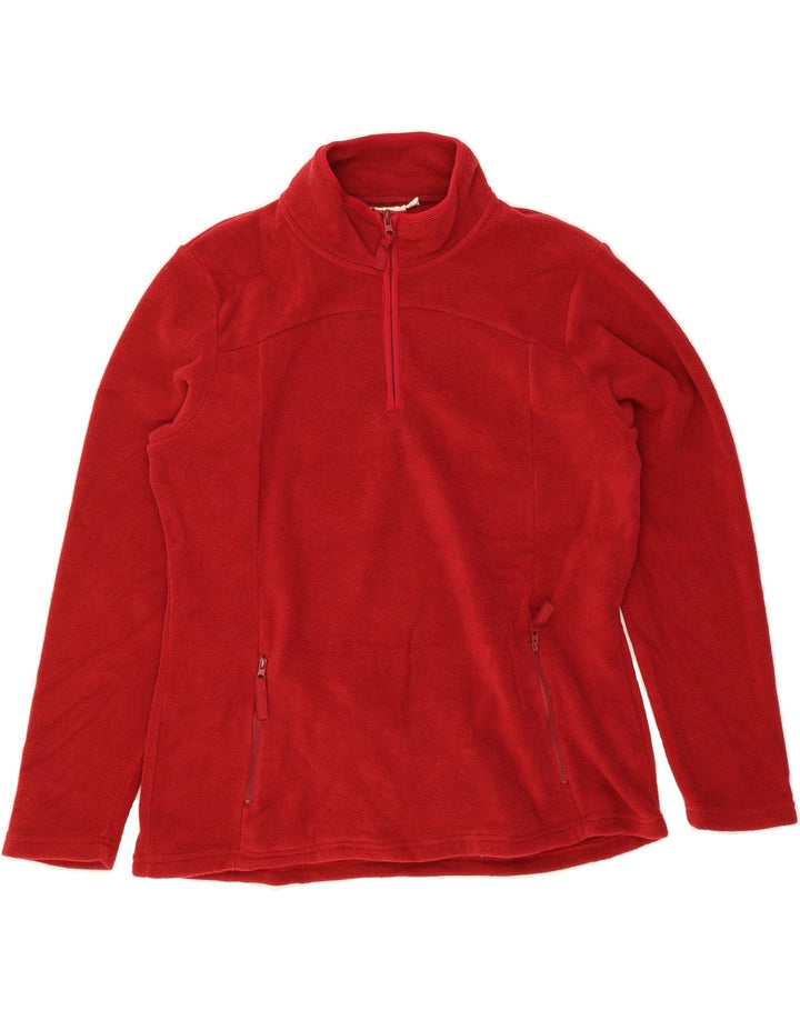 MOUNTAIN WAREHOUSE Womens Zip Neck Fleece Jumper UK 18 XL Red Polyester Vintage Mountain Warehouse and Second-Hand Mountain Warehouse from Messina Hembry 