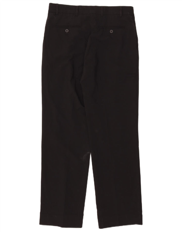 Pantaloni da abito dritti da donna Marks & Spencer W32 L31 poliestere nero