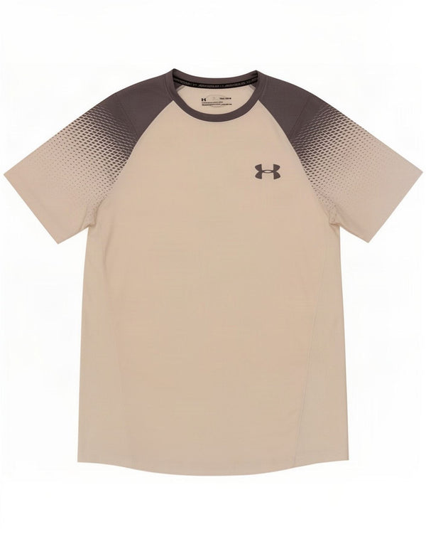 Maglietta Under Armour da uomo Heat Gear Top in poliestere color block bianco medio