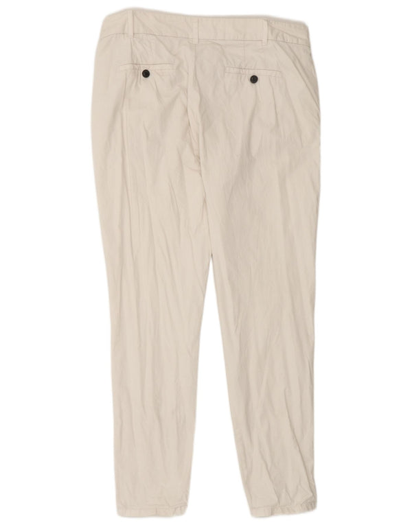 Pantaloni chino slim da donna Zara medi W32 L30 cotone bianco