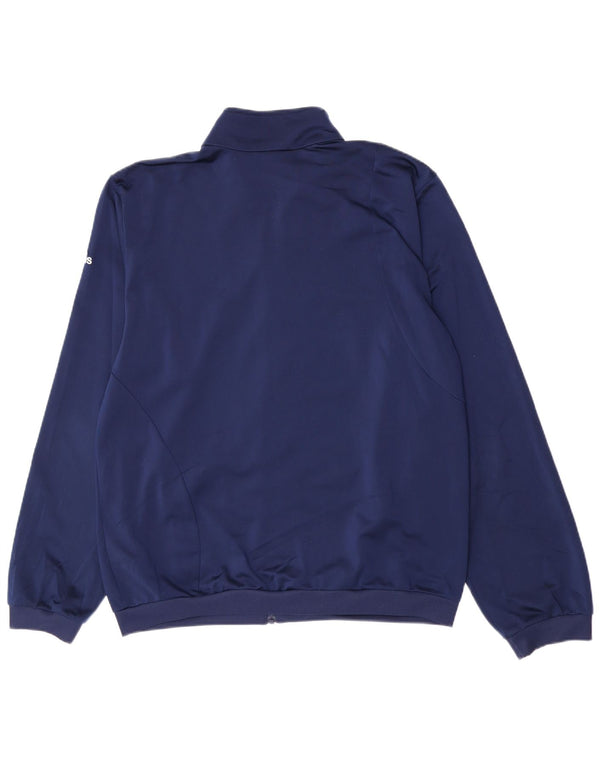Adidas Giacca da tuta grafica da uomo UK 44/46 Large Blu Navy Poliestere