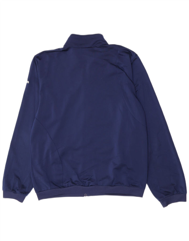 Adidas Giacca da tuta grafica da uomo UK 44/46 Large Blu Navy Poliestere