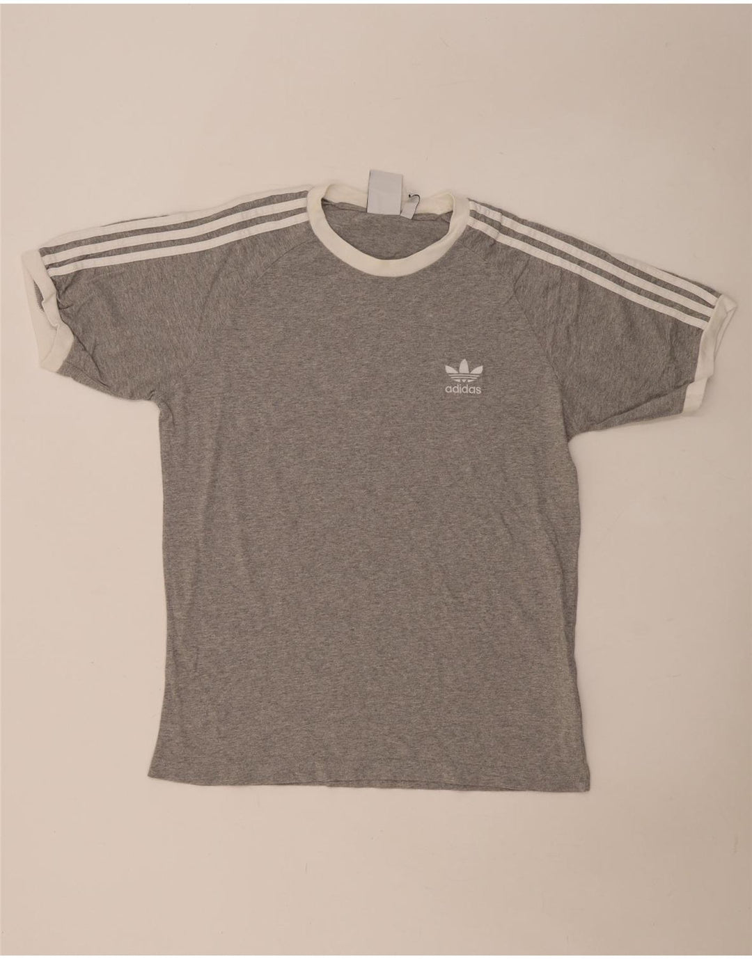 T-shirt da uomo Adidas Top grande in cotone chiazzato grigio