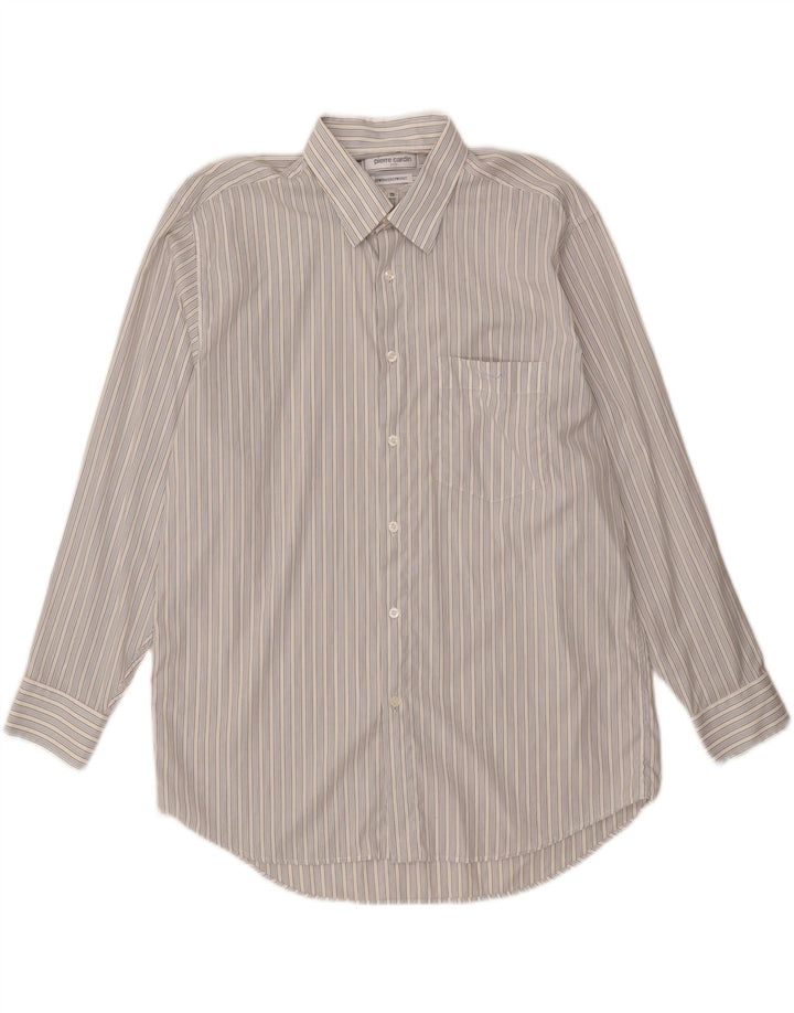Camicia da uomo Pierre Cardin XL in cotone a righe blu
