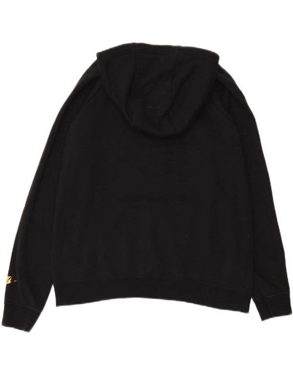 Felpa con cappuccio grafica Nike da uomo grande in cotone nero