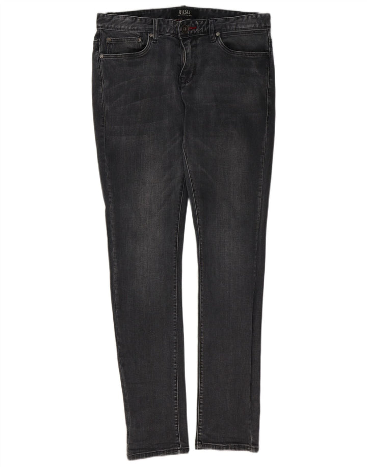 Diesel Uomo Sleenker Slim Jeans W32 L32 Cotone Grigio