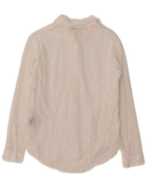 Camicia Zara da donna UK 6 XS cotone bianco