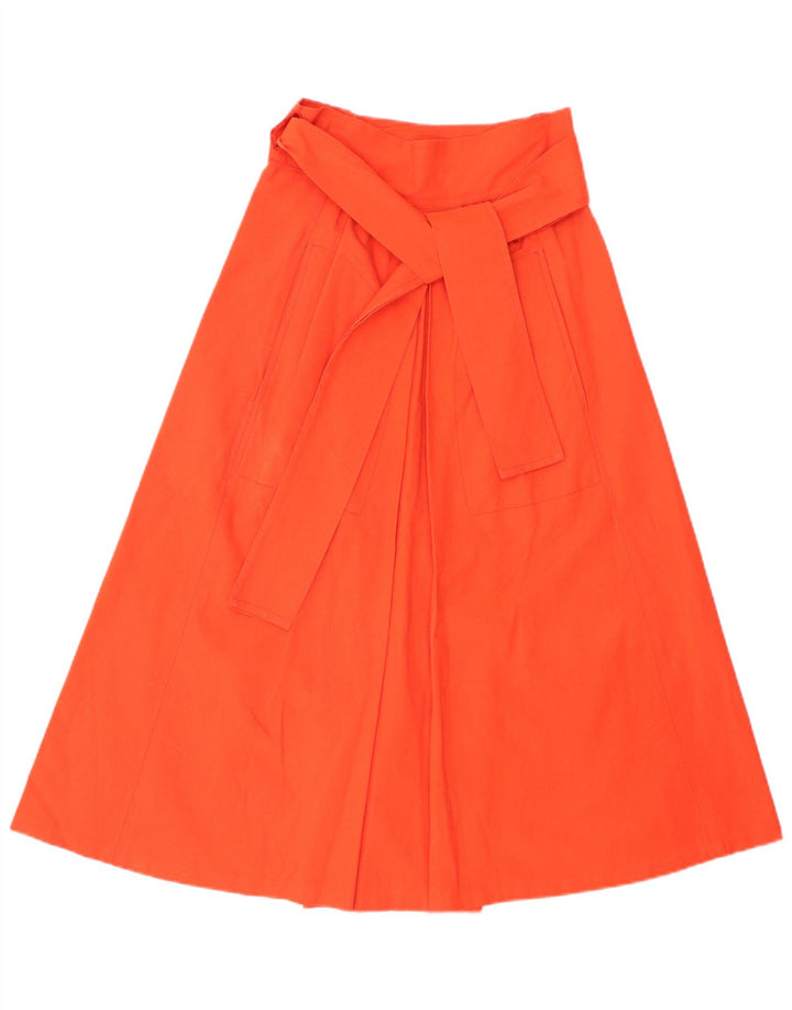 Gonna a trapezio a vita alta da donna VINTAGE IT 42 media W28 rossa