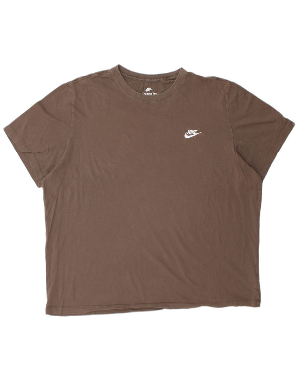T-shirt da uomo NIKE Top 2XL in cotone marrone