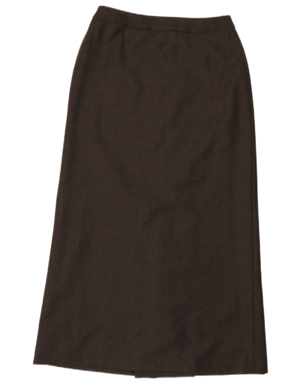 Monsoon Womens High Waist Maxi Skirt UK 12 Medium W28 Brown Wool